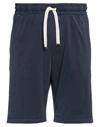 Daniele Fiesoli Man Shorts & Bermuda Shorts Navy Blue Size L Cupro, Cotton