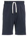 Daniele Fiesoli Man Shorts & Bermuda Shorts Navy Blue Size S Cupro, Cotton