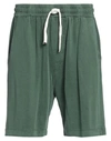 Daniele Fiesoli Man Shorts & Bermuda Shorts Military Green Size L Cupro, Cotton