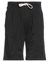 Daniele Fiesoli Man Shorts & Bermuda Shorts Black Size M Cupro, Cotton