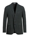 Boglioli Man Blazer Dark Green Size 44 Cotton, Silk In Green
