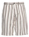 PERFECTION PERFECTION MAN SHORTS & BERMUDA SHORTS IVORY SIZE 38 LINEN, COTTON, POLYESTER