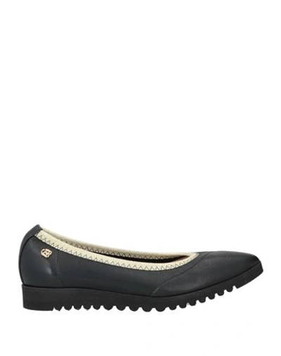 Baldinini Woman Ballet Flats Black Size 9.5 Leather, Textile Fibers