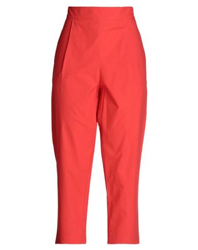 Pdr Phisique Du Role Woman Pants Tomato Red Size 2 Cotton