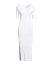 Carta Libera Woman Midi Dress White Size 1 Viscose, Polyamide In White