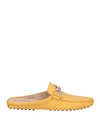 Tod's Woman Mules & Clogs Marigold Size 6.5 Leather In Orange