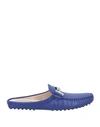 Tod's Woman Mules & Clogs Purple Size 7.5 Leather In Purple