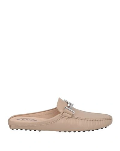 Tod's Woman Mules & Clogs Taupe Size 6 Leather In Beige