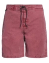 Sundek Man Shorts & Bermuda Shorts Garnet Size 32 Cotton In Red