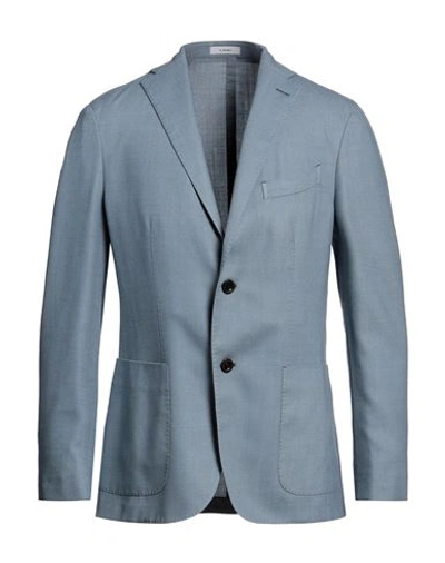 Boglioli Man Blazer Light Blue Size 40 Virgin Wool, Polystyrene