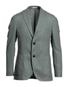 Boglioli Man Blazer Sage Green Size 38 Virgin Wool, Polystyrene In Sage Green