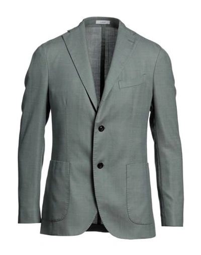 Boglioli Man Blazer Sage Green Size 44 Virgin Wool, Polystyrene