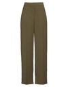 NOTES DU NORD NOTES DU NORD WOMAN PANTS MILITARY GREEN SIZE 8 POLYESTER