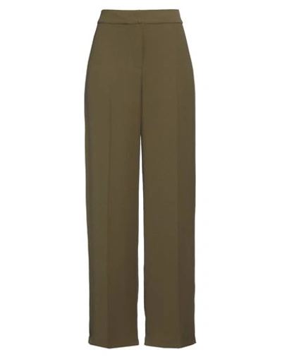Notes Du Nord Woman Pants Military Green Size 8 Polyester