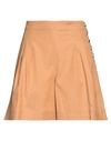 I Blues Woman Shorts & Bermuda Shorts Camel Size 12 Lyocell, Cotton, Elastane In Beige
