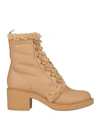 GIANVITO ROSSI GIANVITO ROSSI WOMAN ANKLE BOOTS CAMEL SIZE 8 LEATHER