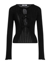 Vivetta Woman Cardigan Black Size M Cotton