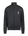 Gcds Man Sweatshirt Black Size L Polyester, Elastane