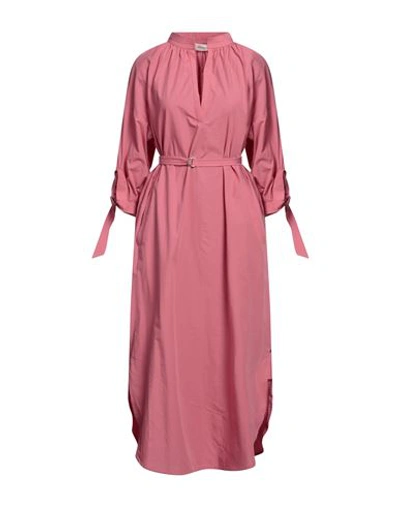 Ottod'ame Woman Midi Dress Pink Size 6 Cotton