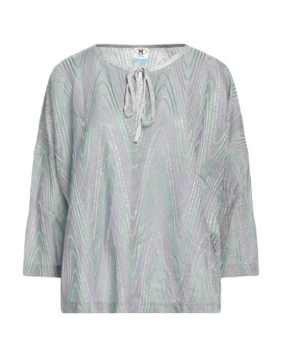 M Missoni Woman Sweater Grey Size M Cotton, Viscose, Polyamide, Metallic Polyester