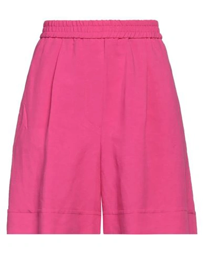 8pm Woman Shorts & Bermuda Shorts Fuchsia Size Xxs Viscose, Linen In Pink