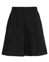 8pm Woman Shorts & Bermuda Shorts Black Size S Viscose, Linen