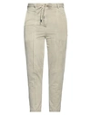 Masnada Woman Pants Beige Size 10 Cotton, Elastane In Beige