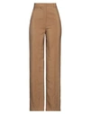 Max Mara Studio Woman Pants Khaki Size 10 Linen In Beige