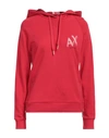 Armani Exchange Woman Sweatshirt Red Size Xs Cotton, Elastane