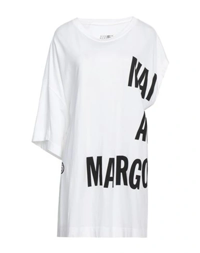 Mm6 Maison Margiela Woman T-shirt White Size S Cotton