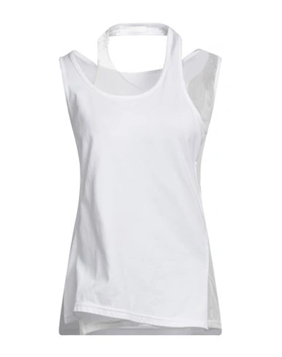 Limi Feu Woman Tank Top White Size 4 Cotton