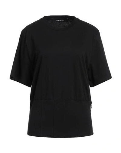 Federica Tosi Woman T-shirt Black Size 8 Cotton