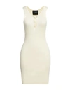 JOHN RICHMOND JOHN RICHMOND WOMAN MINI DRESS IVORY SIZE L VISCOSE, POLYESTER