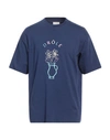 Drôle De Monsieur Man T-shirt Midnight Blue Size Xl Cotton In Blue