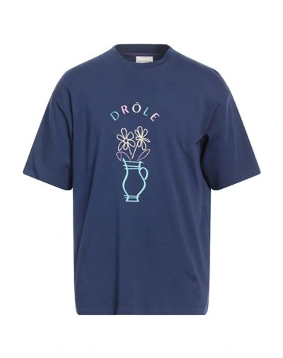 Drôle De Monsieur Man T-shirt Midnight Blue Size Xxl Cotton