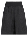 Fabiana Filippi Woman Shorts & Bermuda Shorts Black Size 4 Cotton