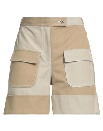 Thom Browne Woman Shorts & Bermuda Shorts Khaki Size 8 Cotton In Beige