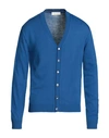 Filippo De Laurentiis Man Cardigan Blue Size Xxl Wool, Polyester, Polyamide