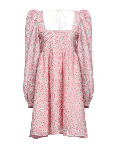 Custommade Woman Mini Dress Pink Size 10 Polyester, Polyamide, Viscose, Cotton