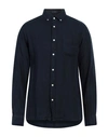 Gant Man Shirt Midnight Blue Size 18 Linen