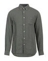 Gant Man Shirt Military Green Size 19 Linen