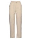 Rebel Queen By Liu •jo Woman Pants Beige Size 8 Viscose, Linen In Beige