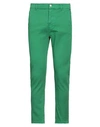 Grey Daniele Alessandrini Man Pants Green Size 33 Cotton, Elastane
