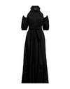 Angela Mele Milano Woman Maxi Dress Black Size L Cotton, Elastane