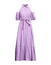 Angela Mele Milano Woman Maxi Dress Mauve Size Xs Cotton, Elastane In Purple