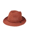 Catarzi 1910 Woman Hat Rust Size 7 Viscose In Red