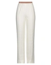 Missoni Woman Pants Off White Size 8 Silk, Elastane
