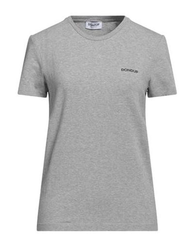 Dondup Woman T-shirt Grey Size Xl Cotton, Elastane