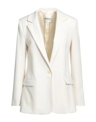 Ottod'ame Woman Blazer Ivory Size 4 Polyester, Viscose, Elastane In White