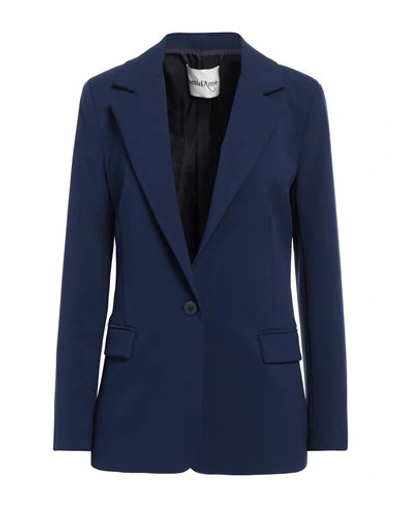 Ottod'ame Woman Blazer Blue Size 4 Polyester, Viscose, Elastane In Blue